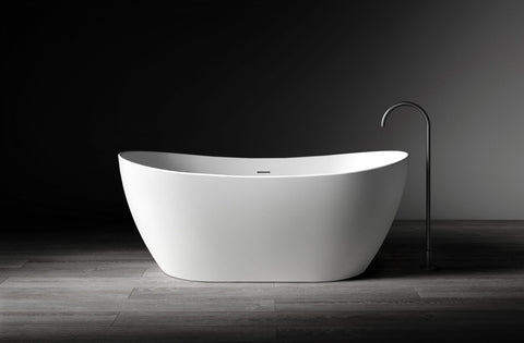 Kaskade VX100-1625 Diane Freestanding Oval Stone Bath with Overflow