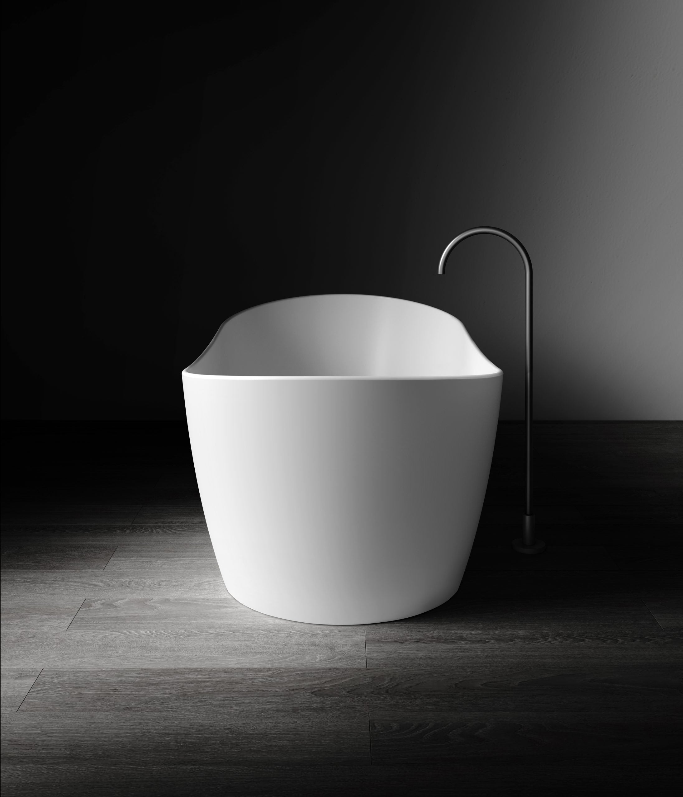 Kaskade VX100-1625 Diane Freestanding Oval Stone Bath with Overflow