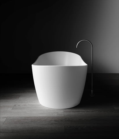 Kaskade VX100-1625 Diane Freestanding Oval Stone Bath with Overflow
