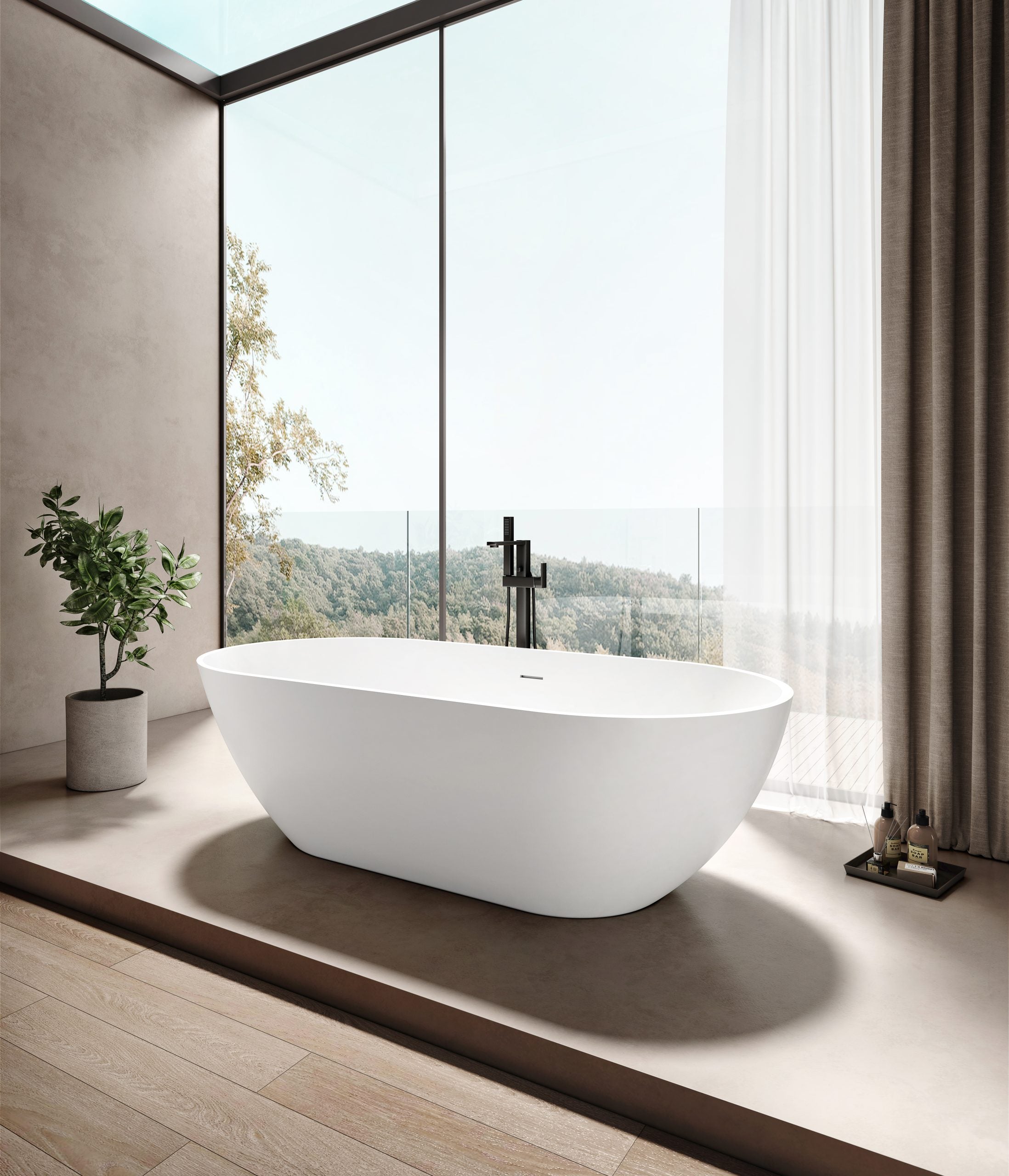Kaskade Aveo MKII Freestanding Stone Bath with Overflow
