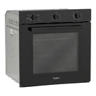 Whirlpool W3OMK35HR0BA black 60cm oven front view