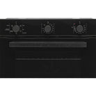 Whirlpool W3OMK35HR0BA black 60cm oven angled view