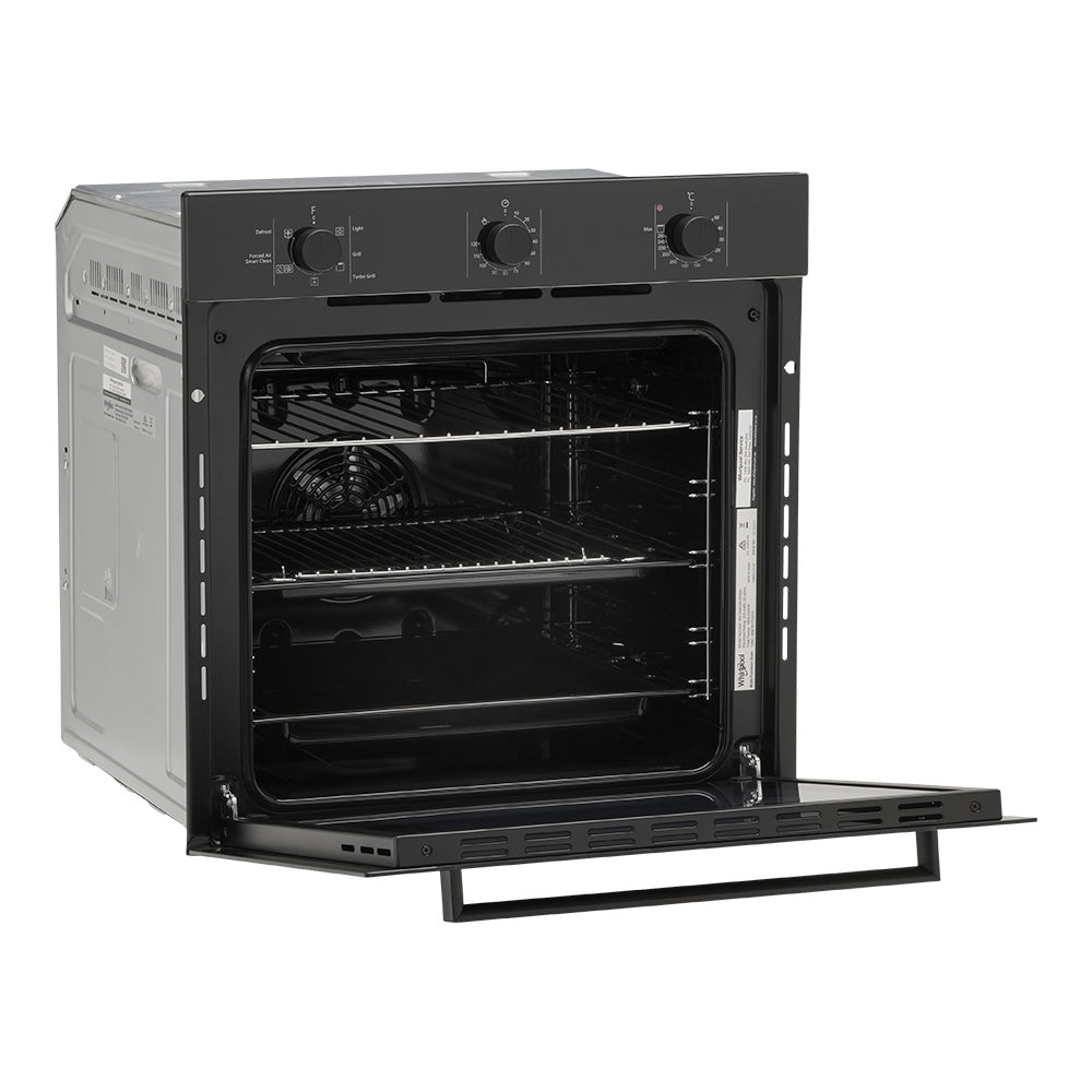 Whirlpool W3OMK35HR0BA black 60cm oven detail view