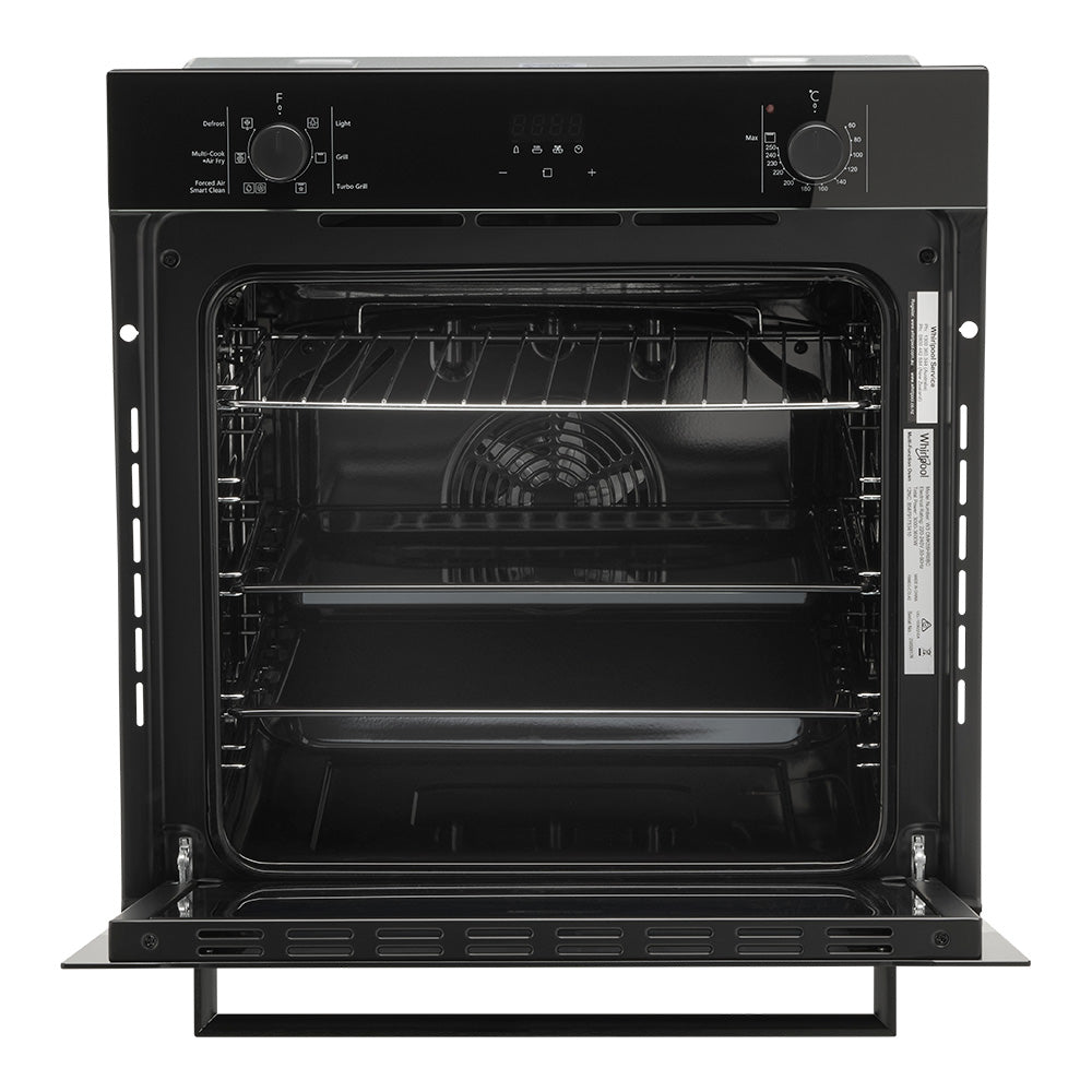 Whirlpool W3OMK55HR0BC 60cm Built-In Multi-Function Oven with Air Fry in Black