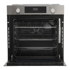 Whirlpool W3OMK55HR0XC stainless steel 60cm oven with door open
