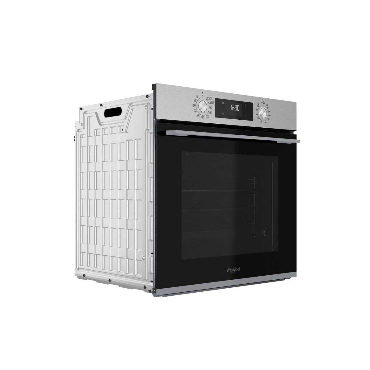 Whirlpool W4OMK581HU1XAUS stainless steel 60cm oven angled front view
