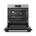 Whirlpool W4OMK581HU1XAUS stainless steel 60cm oven front view with door open