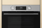 Whirlpool W4OMK581HU1XAUS stainless steel oven control panel with push knobs and digital display