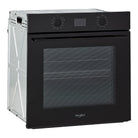 Whirlpool W4OMK581RU1BA black 60cm oven angled view