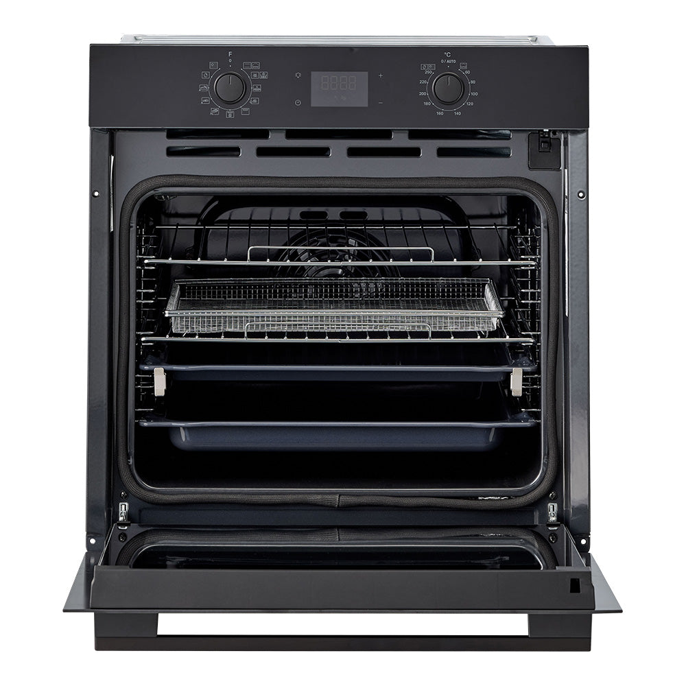 Whirlpool W4OMK581RU1BA black 60cm oven front view