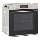 Whirlpool W4OMK581RU1XA stainless steel 60cm oven angled view