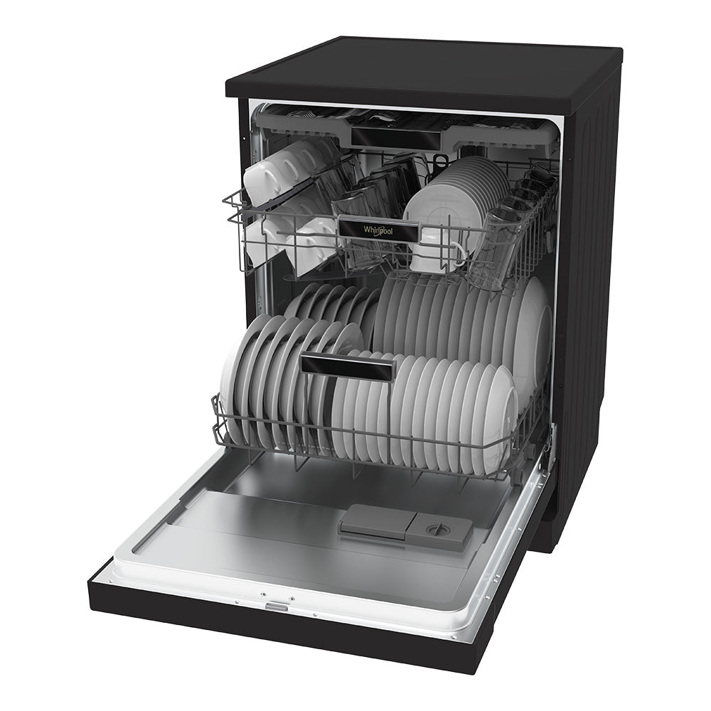 Whirlpool WDFS3R4OBSAU 60cm Freestanding Dishwasher in Black - image 4