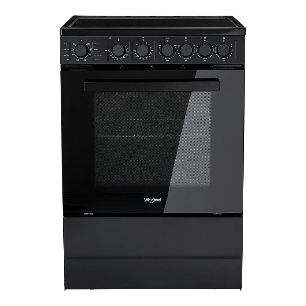 Whirlpool WS67V9KMB 60cm Ceramic Freestanding Oven in Black