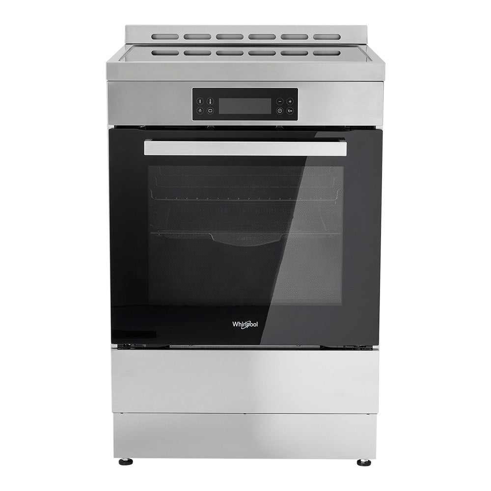 Whirlpool WS68I9SPX 60cm Induction Freestanding Pyrolytic Oven in Inox