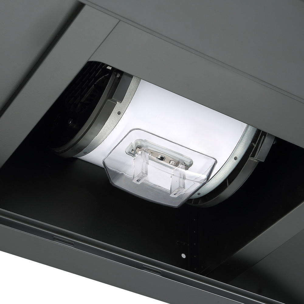 Whirlpool WT9BTABC 90cm Auto Clean T-Box Canopy Rangehood in Black - detail