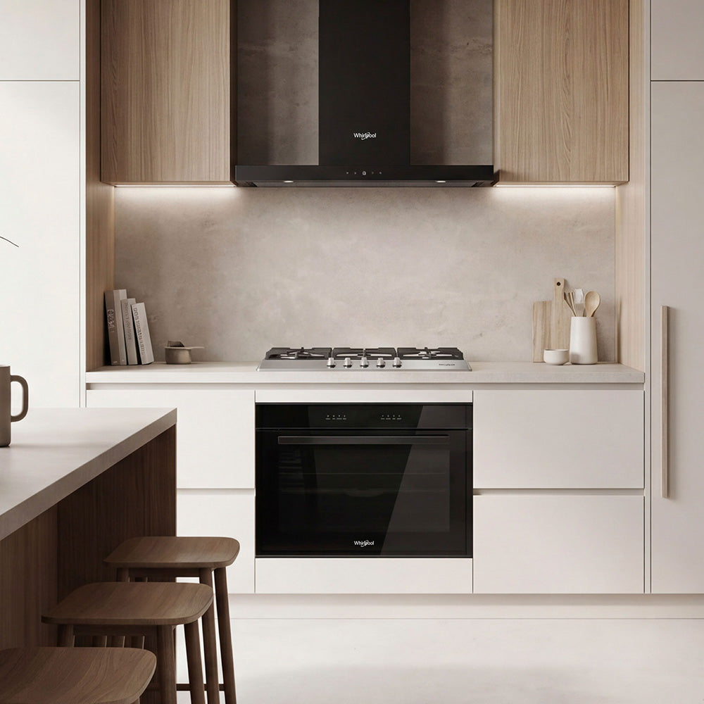 Whirlpool WT9BTABC 90cm Auto Clean T-Box Canopy Rangehood in Black - lifestyle