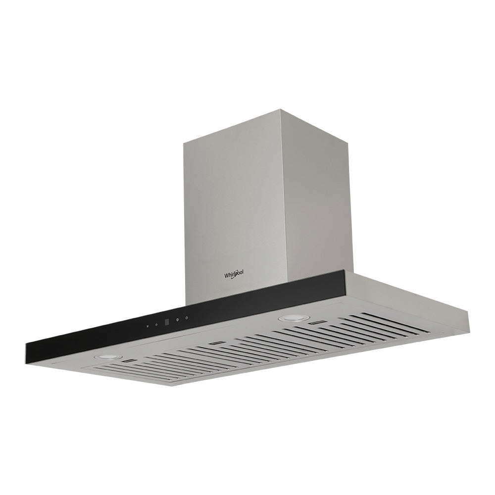 Whirlpool WT9BTAXA 90cm Auto Clean T-Box Canopy Rangehood in Stainless Steel - side view