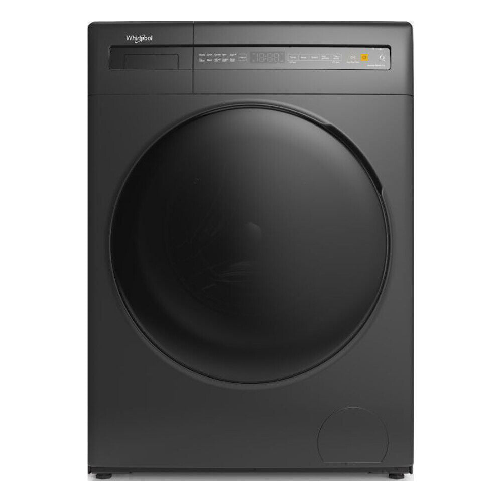 Whirlpool FWEB9002IG 9kg front load washing machine in Dark Grey, front view