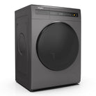 Whirlpool FWEB9002IG 9kg front load washing machine in Dark Grey, angled view