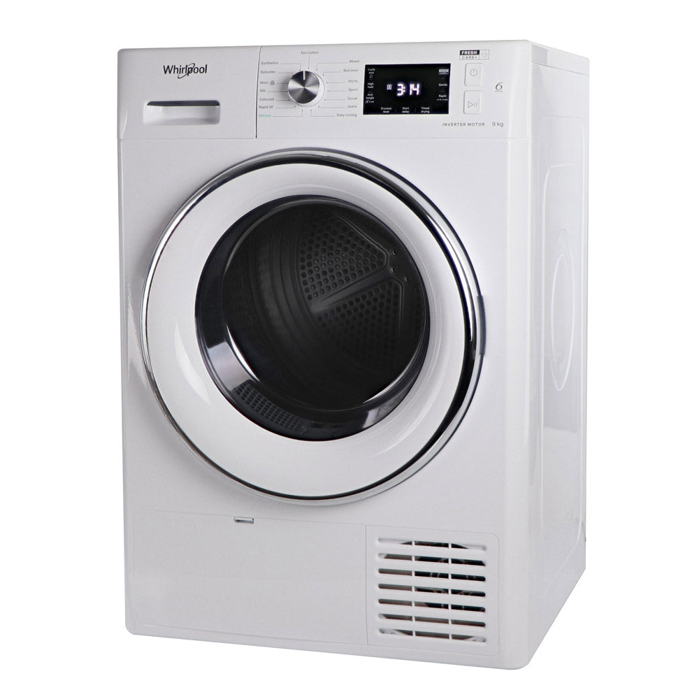 Whirlpool WHP80250 9kg heat pump dryer in White, product view 2