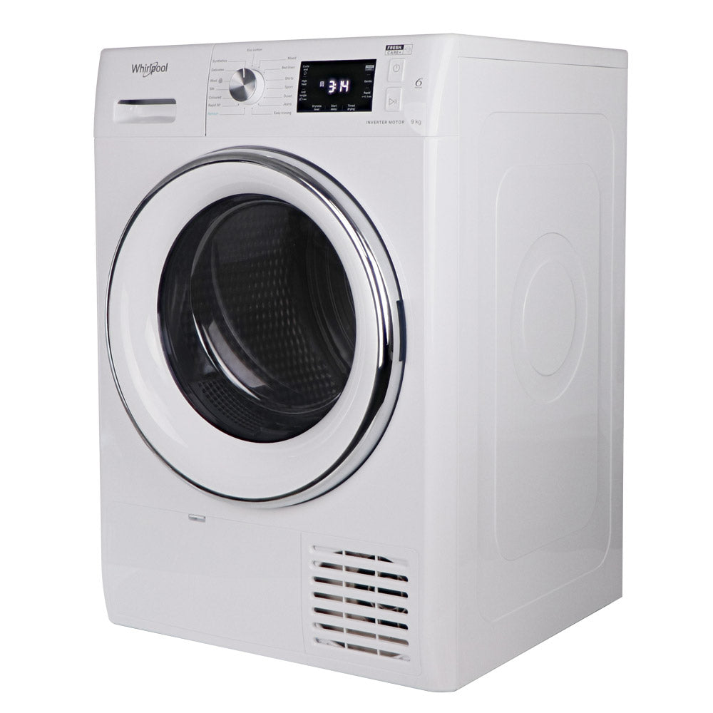 Whirlpool WHP80250 9kg heat pump dryer in White, product view 3