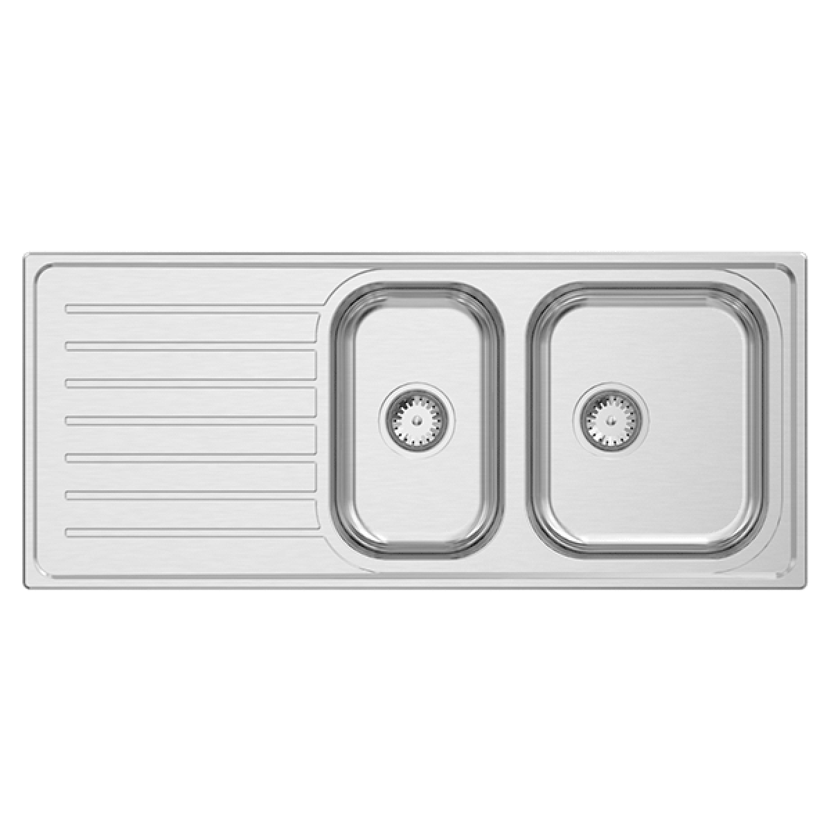 Abey EUA180R Euronox Right Hand 1 & 1/2 Bowl Stainless Steel Sink