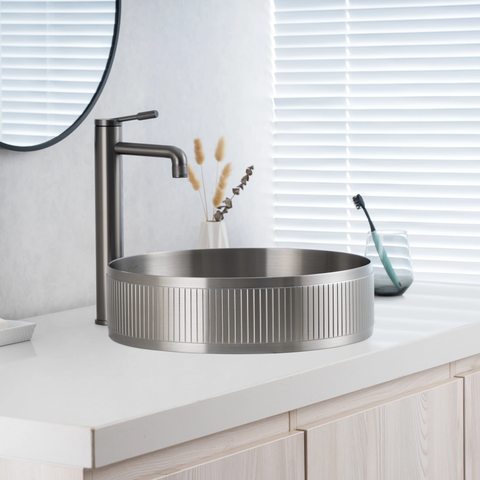 Alia AG-4011-AB Modern Bathroom Round Stainless Steel Basin