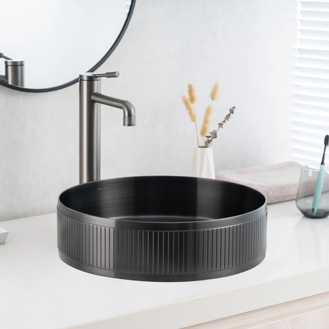 Alia AG-4011-AB Modern Bathroom Round Stainless Steel Basin