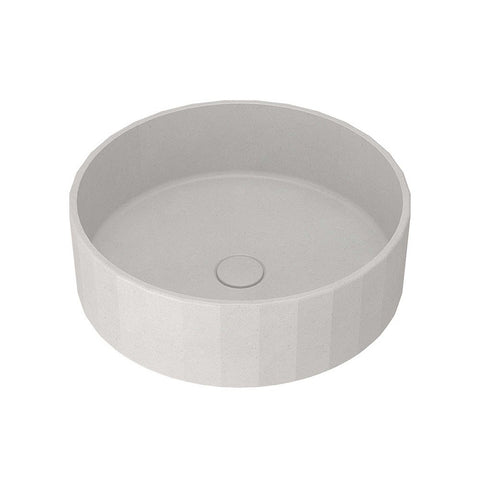 Arcisan KL776110 Kasta-Lux FIC Above Counter 43cm Faceted Round Basin with Pop Up Waste