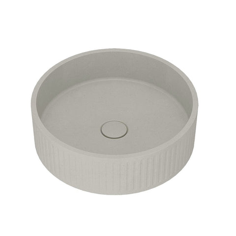 Arcisan KL776830 Kasta-Lux FIC Above Counter 40cm Ribbed Round Basin with Pop Up Waste