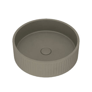 Arcisan KL776830 Kasta-Lux FIC Above Counter 40cm Ribbed Round Basin with Pop Up Waste
