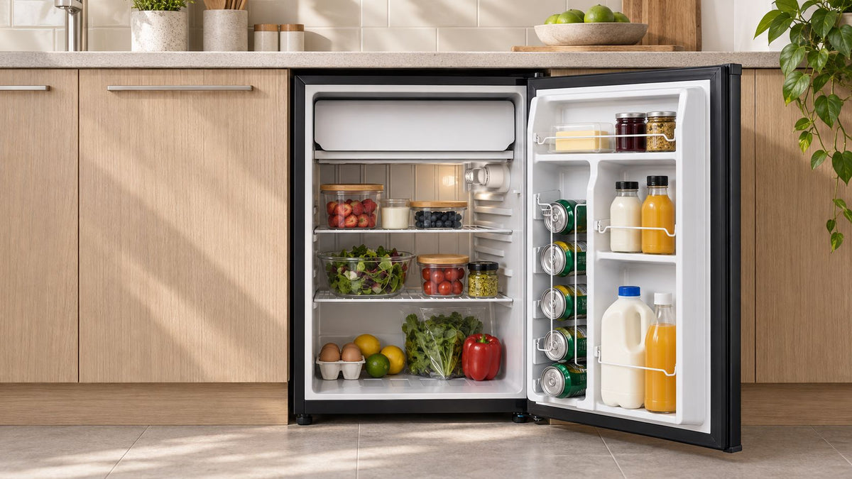 Artusi AFR115B/1 50cm freestanding bar fridge with freezer compartment - lifestyle image 2