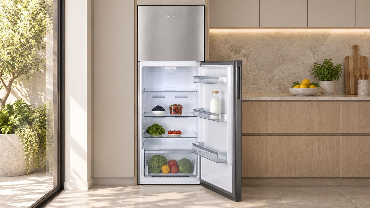 Artusi AFTM343X 60cm top mount refrigerator freezer - lifestyle image 1