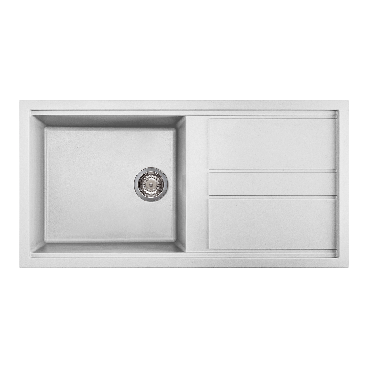 Artusi AGS1001W Granitek single bowl sink in white