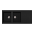 Artusi AGS1162B Granitek double bowl sink in black