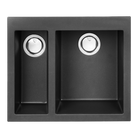 Artusi AGS592B Granitek double bowl sink in black