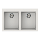 Artusi AGS792W Granitek double bowl sink in white