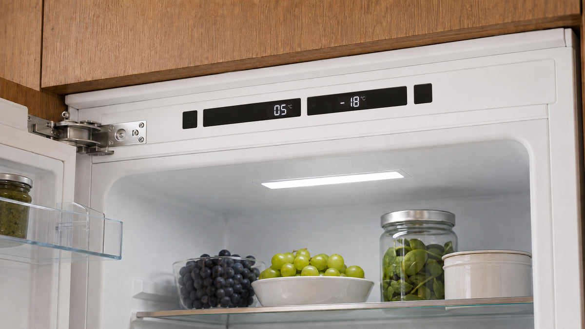 Artusi AINT3000 54cm integrated bottom mount refrigerator freezer - lifestyle image 3