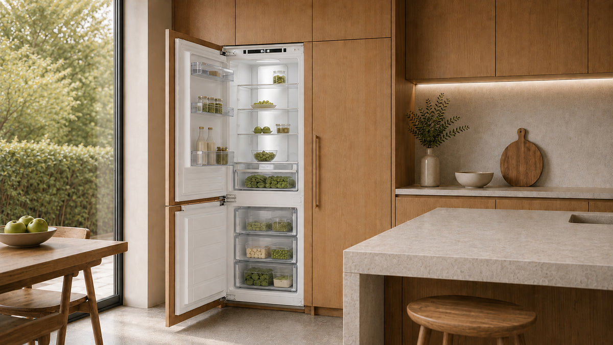 Artusi AINT3000 54cm integrated bottom mount refrigerator freezer - lifestyle image 4
