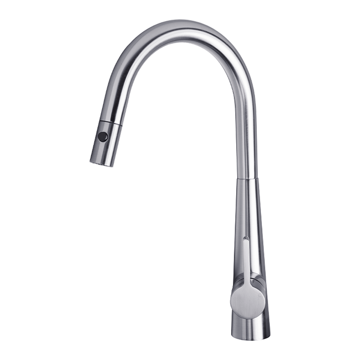 Artusi ASM501BN pull-out gooseneck mixer tap in brushed nickel