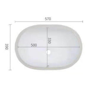 Innova B5700 570mm Oval Under Counter Basin