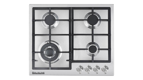 Goldline GLAICA6043-D 60cm Wide Stainless Steel Gas Cooktop