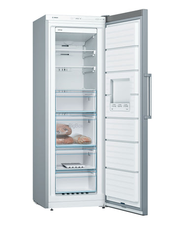 Bosch GSN33VI3A Series 4 Stainless Steel One Door Freestanding Freezer