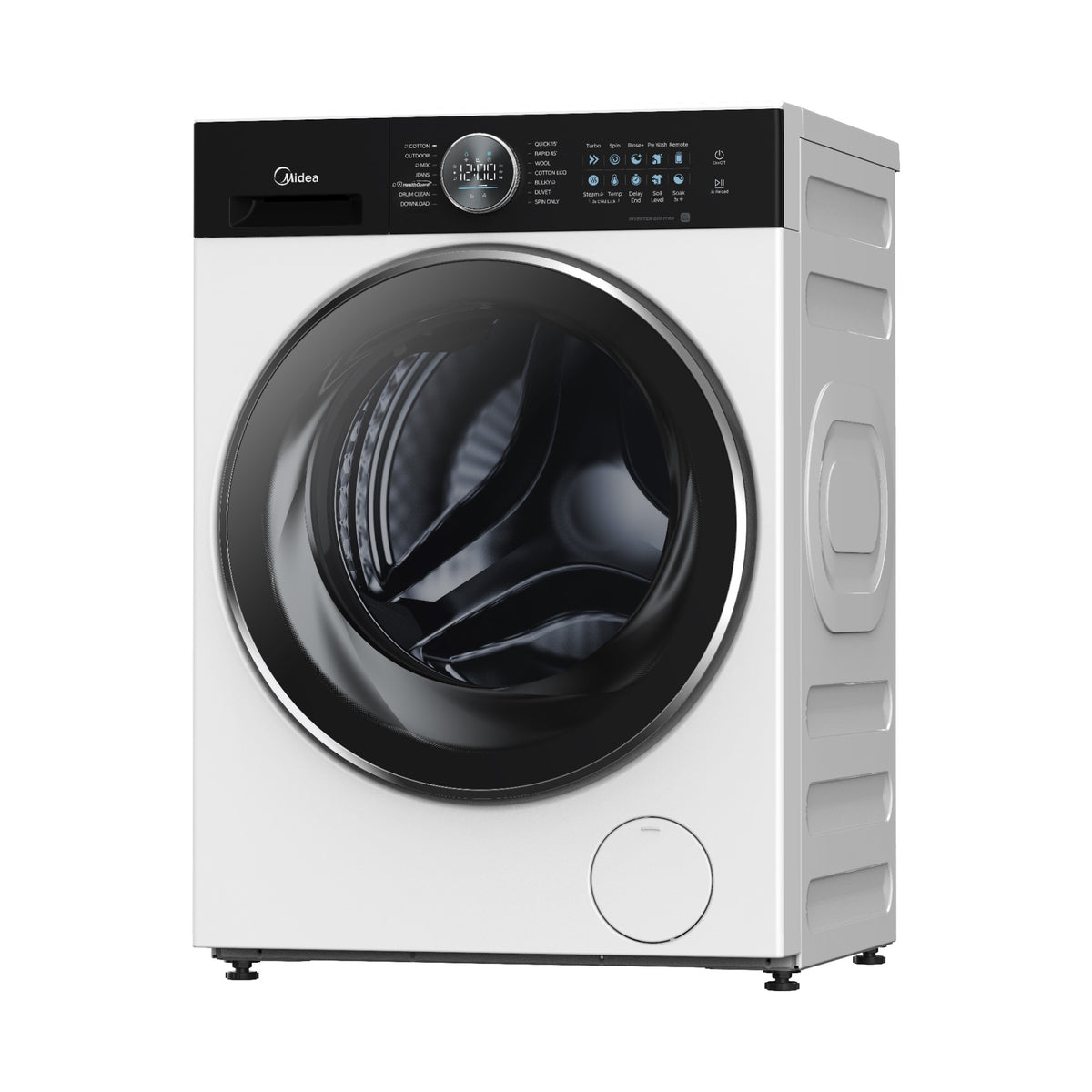 Midea MF210 10kg White Front Load Washing Machine control panel