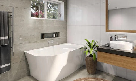 Decina NA1700 Natalia 1700mm White Freestanding Corner Bath