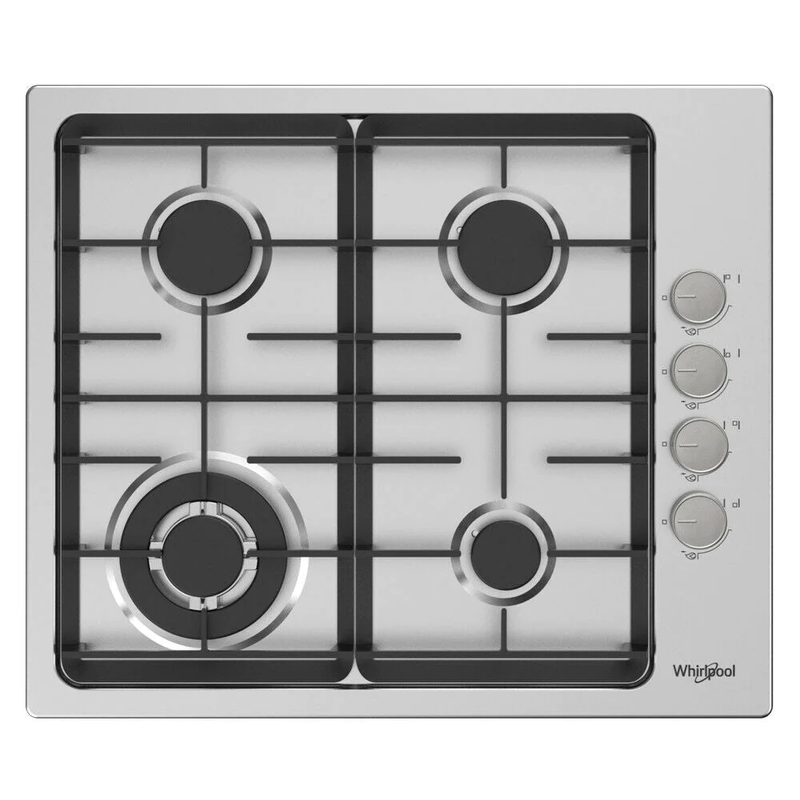 Whirlpool AKC640IXOC 60cm 4 Burner Gas Cooktop In Stainless Steel