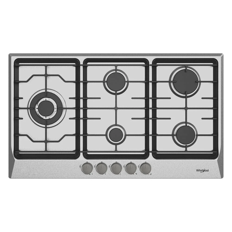 Whirlpool AKC950CIXOC 90cm 5 Burner Gas Cooktop In Stainless Steel