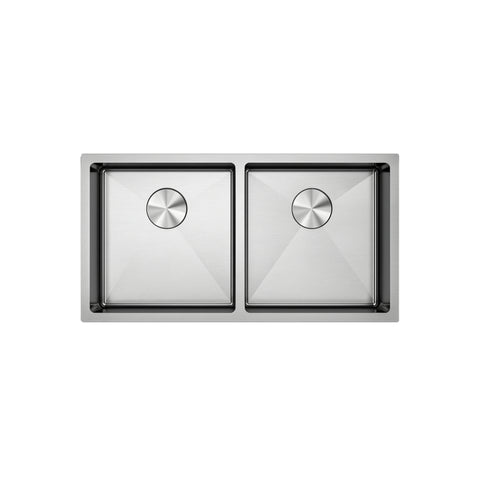 Innova SR8745WC Handmade 870mm Wide Double Bowl Kitchen Sink