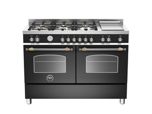 Bertazzoni HER1206GMFED Heritage Series 120cm 6-burner + Griddle Electric Double Oven