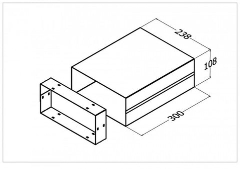 Qasair DL-1 A (101) Single Motor Duct Length 300mm